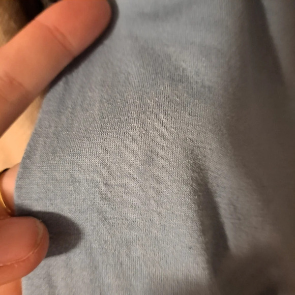 Eileen Fisher Haze Blue Tencel Lyocell Stretch Bell Cuff Tunic Size Small - Picture 8 of 9